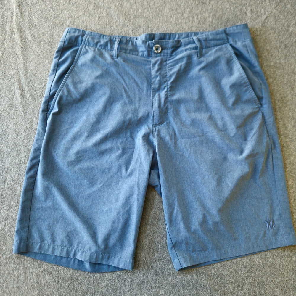 Dixxon Live Fast Forever Blue Heather Hybrid Shorts Size 34 Skater Punk Summer